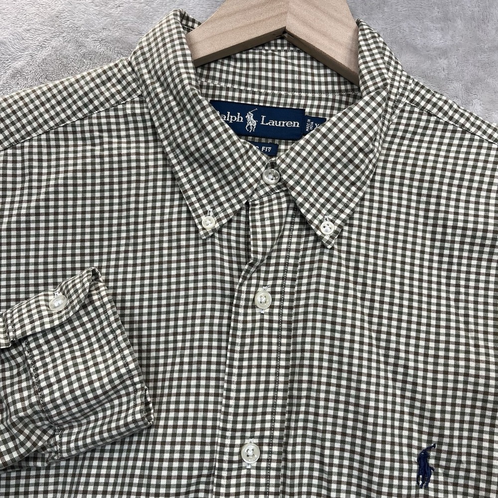 Ralph Lauren Men's XL Classic Fit Gingham Button Down Shirt